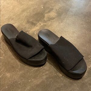 Bebe Black Slide Sandals